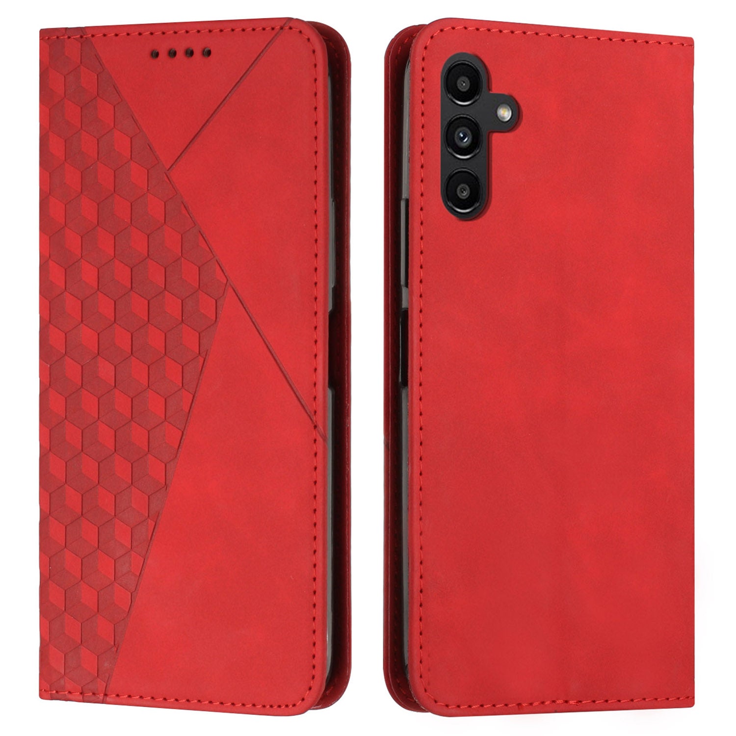 Wallet Stand Cover for Samsung Galaxy A24 4G Imprinted Rhombus Folio Flip PU Leather Phone Case Wallet Stand Cover for Samsung Galaxy A24 4G Imprinted Rhombus Folio Flip PU Leather Phone Case